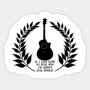 Lose myself- Black design Sticker